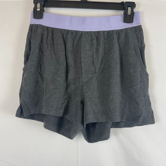 Jambys Boxers with Pockets Shorts Women's XS Charcoal Gray Light Lavender - Picture 1 of 7